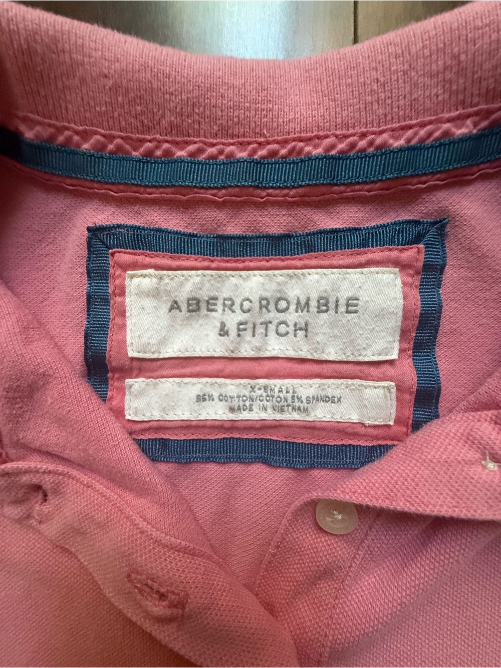 Abercrombie & Fitch Vintage Y2K Pink Short Sleeve Pique Polo Shirt / XS - Picture 3 of 7